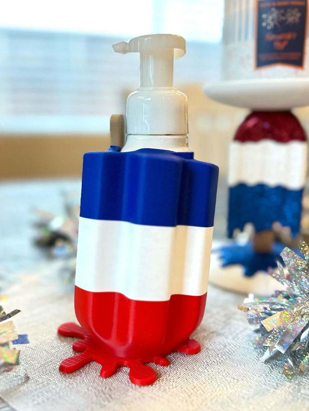 Patriotic Red, White, and Blue Popsicle Soap holder for Bath & Body Works